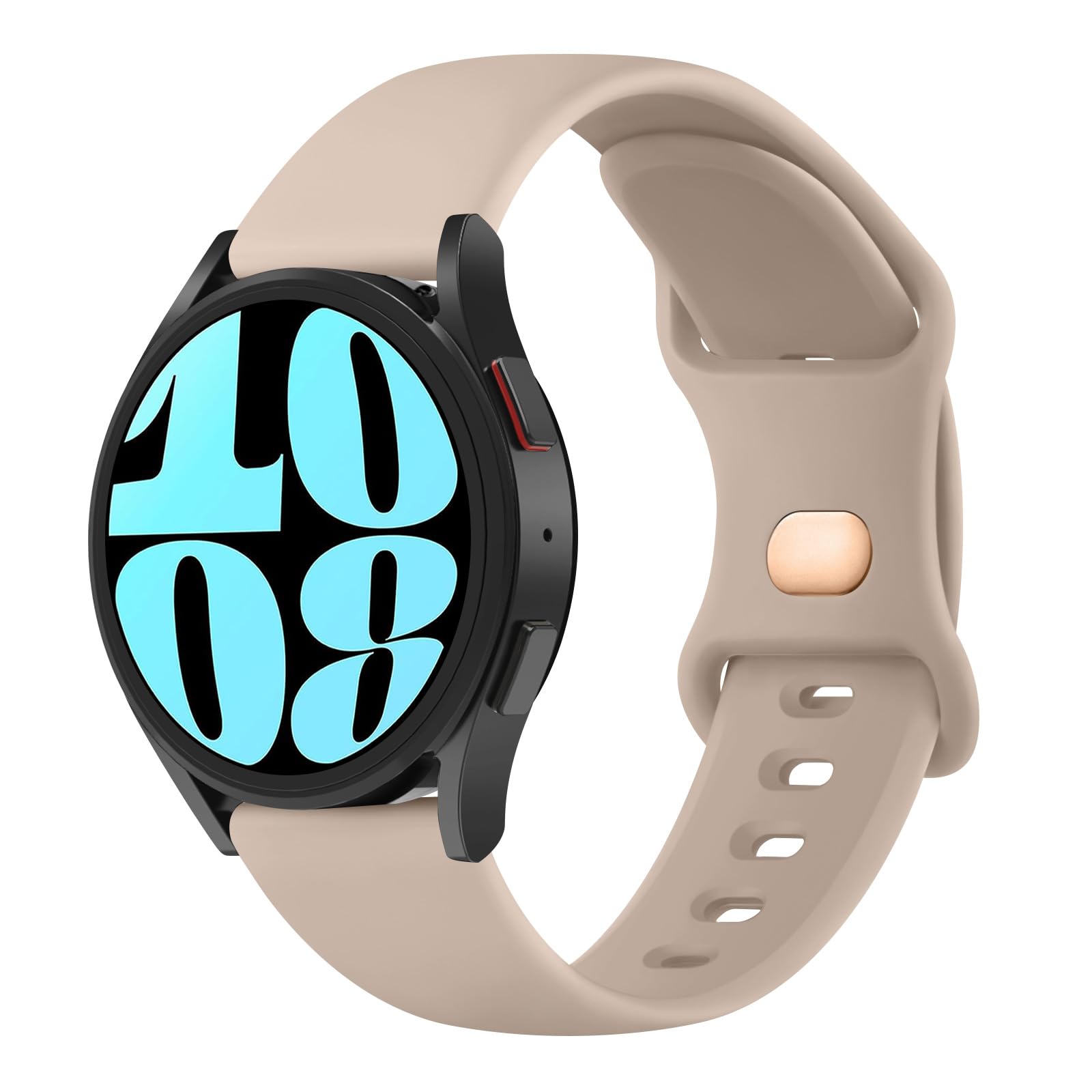 Silicone Replacment Band Compatible with Samsung Galaxy Watch 6/5/4 44/40mm, Watch 5 Pro 45mm, 6 Classic 47/43mm, 4 Classic 46/42mm, Quick Release Silicone Straps for Women Men