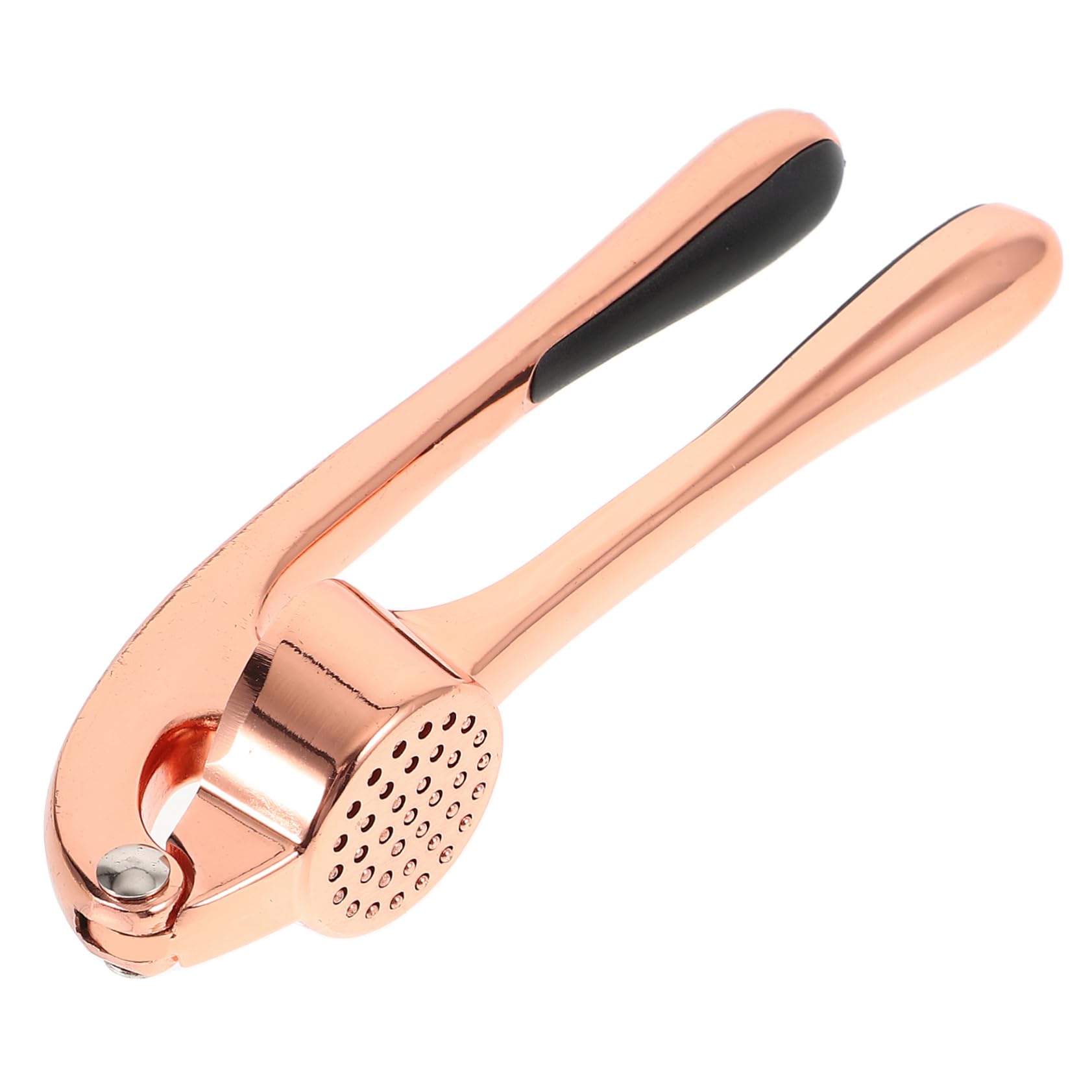 Parliky Garlic Press Tool Ergonomic Garlic Mincer and Crusher for Effortless Garlic and Ginger Smasher Versatile Kitchen Essential Rose Gold for Home Cooking