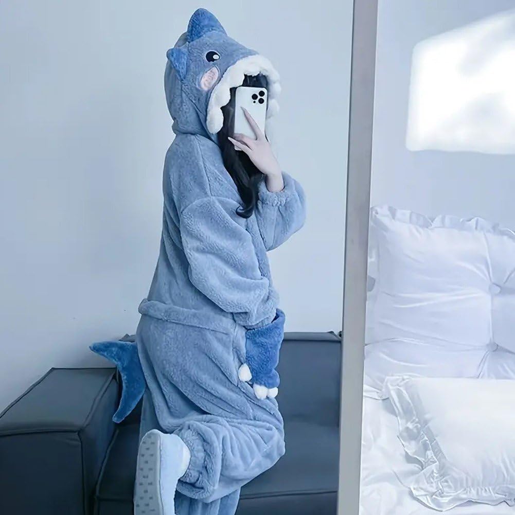Śliczna piżama rekina kombinezon rekin zwierzę piżama cosplay zwierzę piżama kreskówka odzież domowa na Halloween, do domu, na imprezę z maską, imprezy
