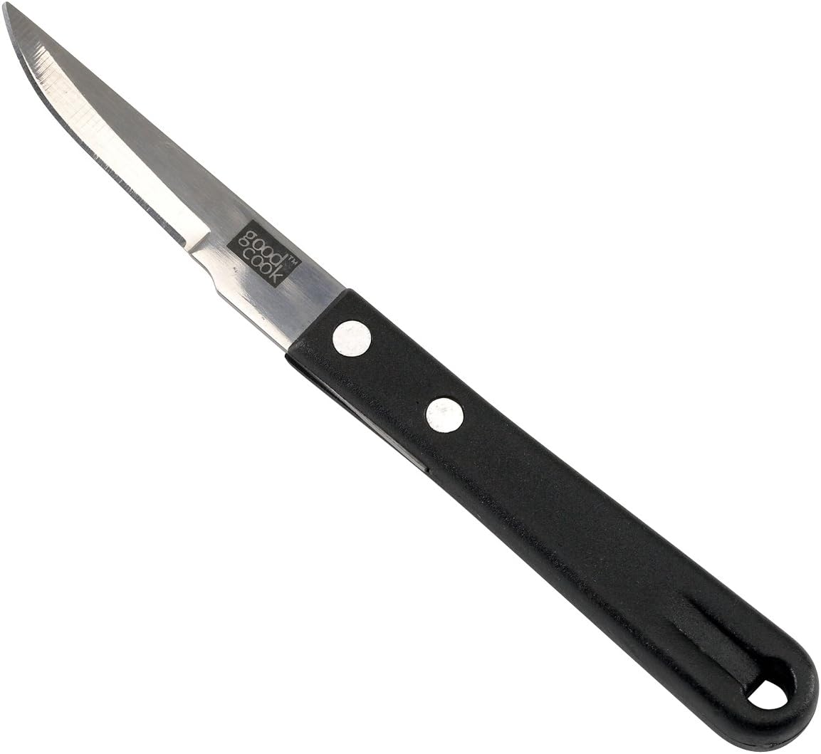 Good Cook Utility Paring Knife, Silver/Black, Small