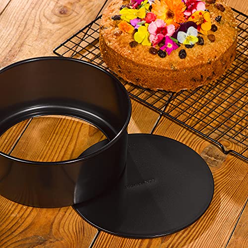 Tala Runder Tiefer Backform Performance, Herausnehmbarer Boden, Hochwertiger Karbonstahl mit Antihaftbeschichtung Eclipse, 25 cm; Ideal für Festtagstorten