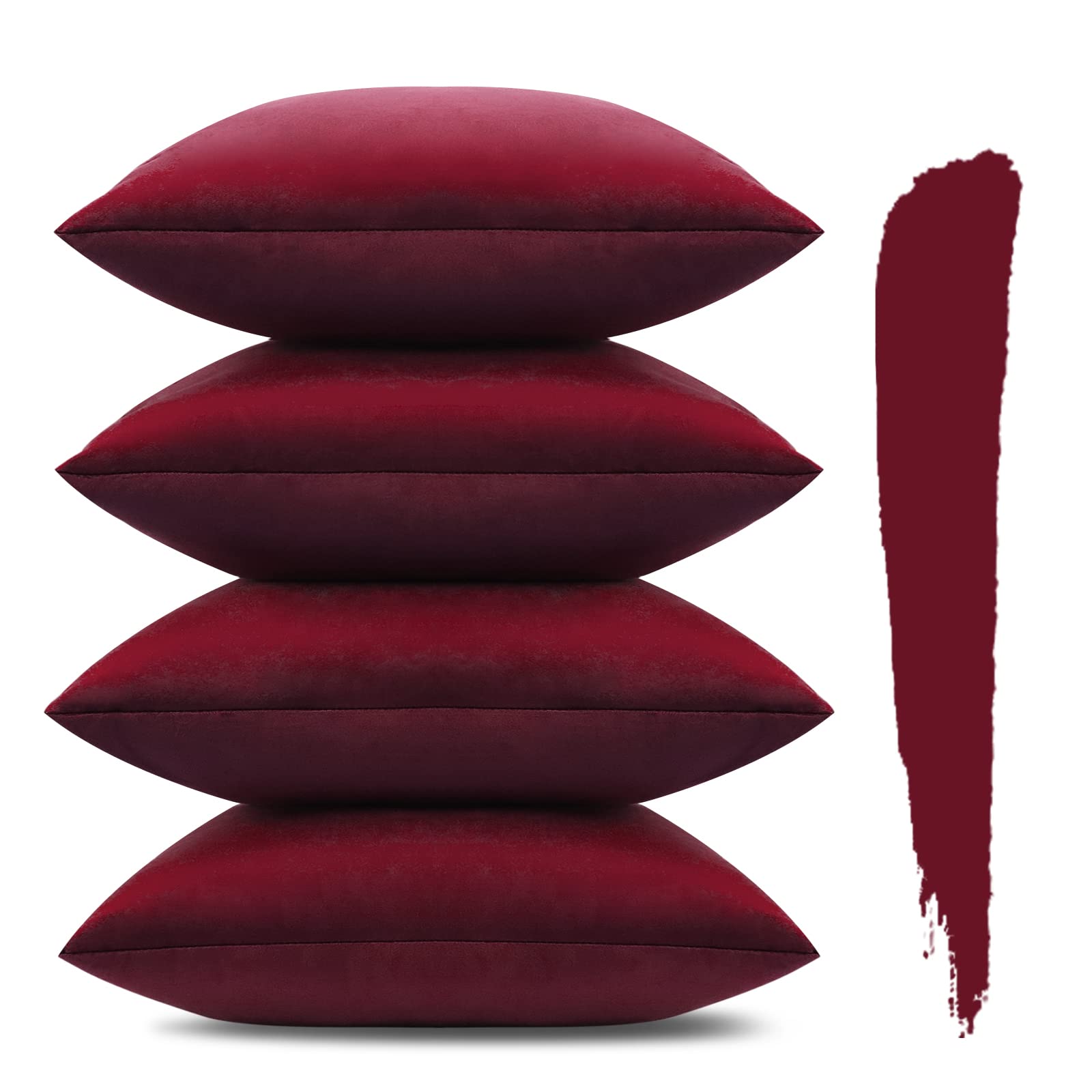 Housses de coussin en velours bordeaux pour sublimer votre intérieur