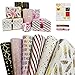 Papel de Regalo,6Pcs Papel Para Envolver Regalos + 2 Rollo de Cinta+Pegatinas para etiquetas de regalo,Niños Niñas Cumpleaños Papel Regalo, para ​San Valentín, Día De Fiesta, Baby Shower, Navidad