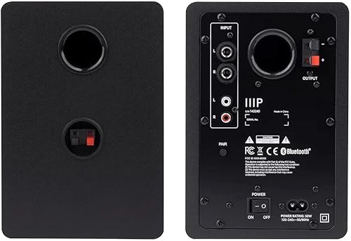 Miniatura 4 de Monoprice DT-3BT - Altavoces multimedia de 50 vatios con Bluetooth, para el hogar, oficina, juegos o entretenimiento, color negro