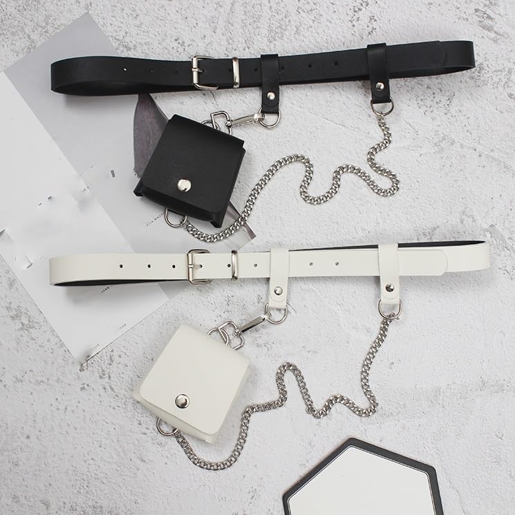 Full hole chain small Fanny pack belt women decorate ins punk jeans skirt belt3