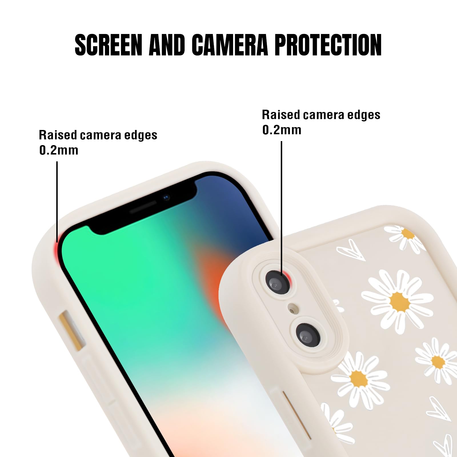 Custodia Con Cordino Per IPhone 14/13 6,1” – Silicone Morbido Con Stampa Floreale, Antiurto E Tracolla Regolabile, Colore Verde