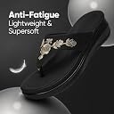 Carrito, Women Wedge Thong Heels | Comfortable Flats | Comfort Orthopaedic Sandals for Women| Doctor Slippers/Flip-Flops | Arch Support & Heel Cushion | Lightweight Anti-Skid Sole | Ultra-Cushioned Shock Absorbing Footbed | Available in Open Toe & Toe Separator Style | Water Resistant gallery image
