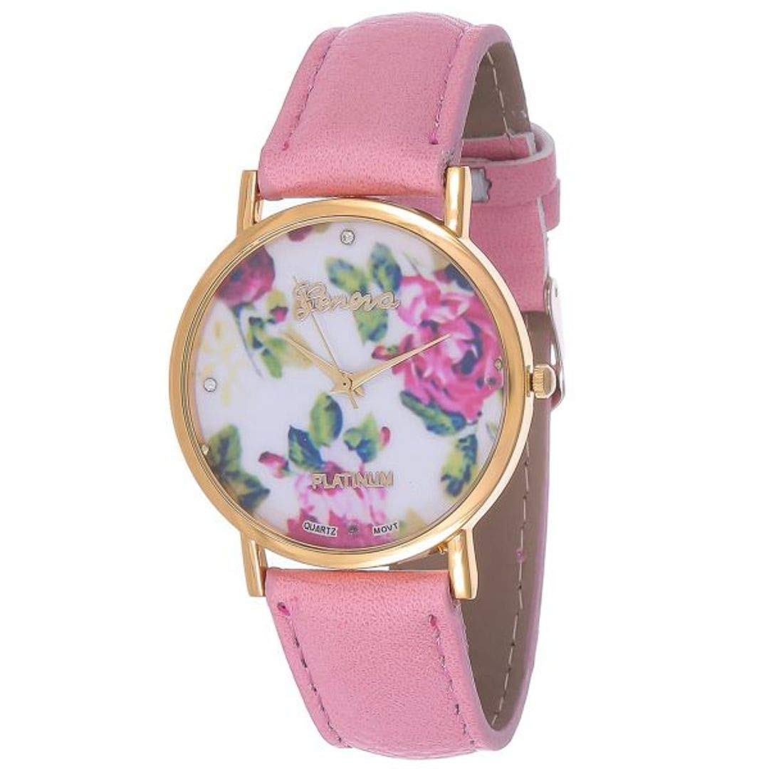 ITHANO - Geneva Rose Dial Pink Strap Analogue Quartz Women Wrist Watch-ITGENPK01 (B07HH2GZFG) Amazon Price History, Amazon Price Tracker