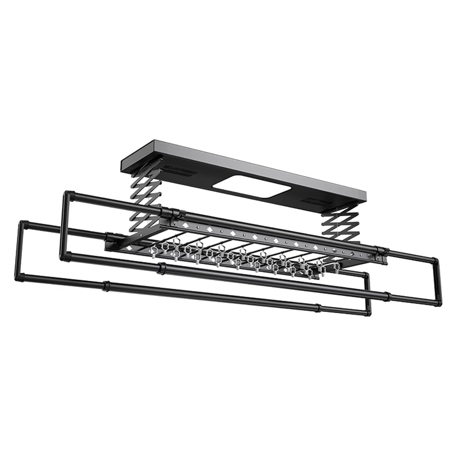 OLSKFUH Retractable Electric Clothes Drying Rack, Ceiling-Mounted Towel Dryer, 120cm Length, 35kg Capacity, Space-Saving Design for Efficient Laundry Drying,
