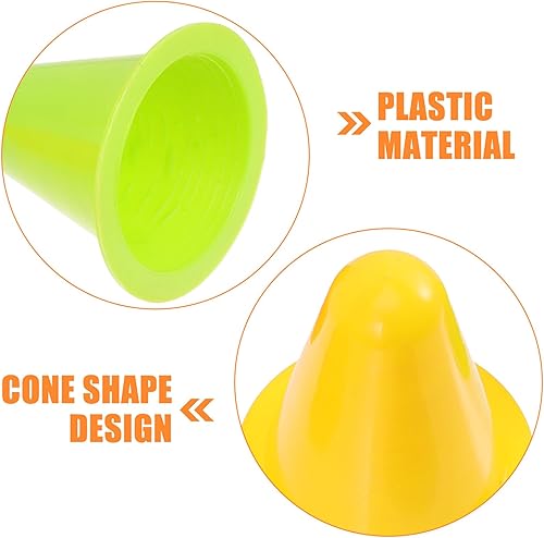 Miniatura 9 de Luxshiny 25 piezas a prueba de viento pequeños conos de marcador deportivo para patinaje agilidad entrenamiento de plástico inferior plano estable