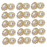 SEWOART 50個製 花形 デコレーション パーツ 接着可 アクセサリー クラフト用 ヘアバンド 衣類 バッグ 包装の装飾に