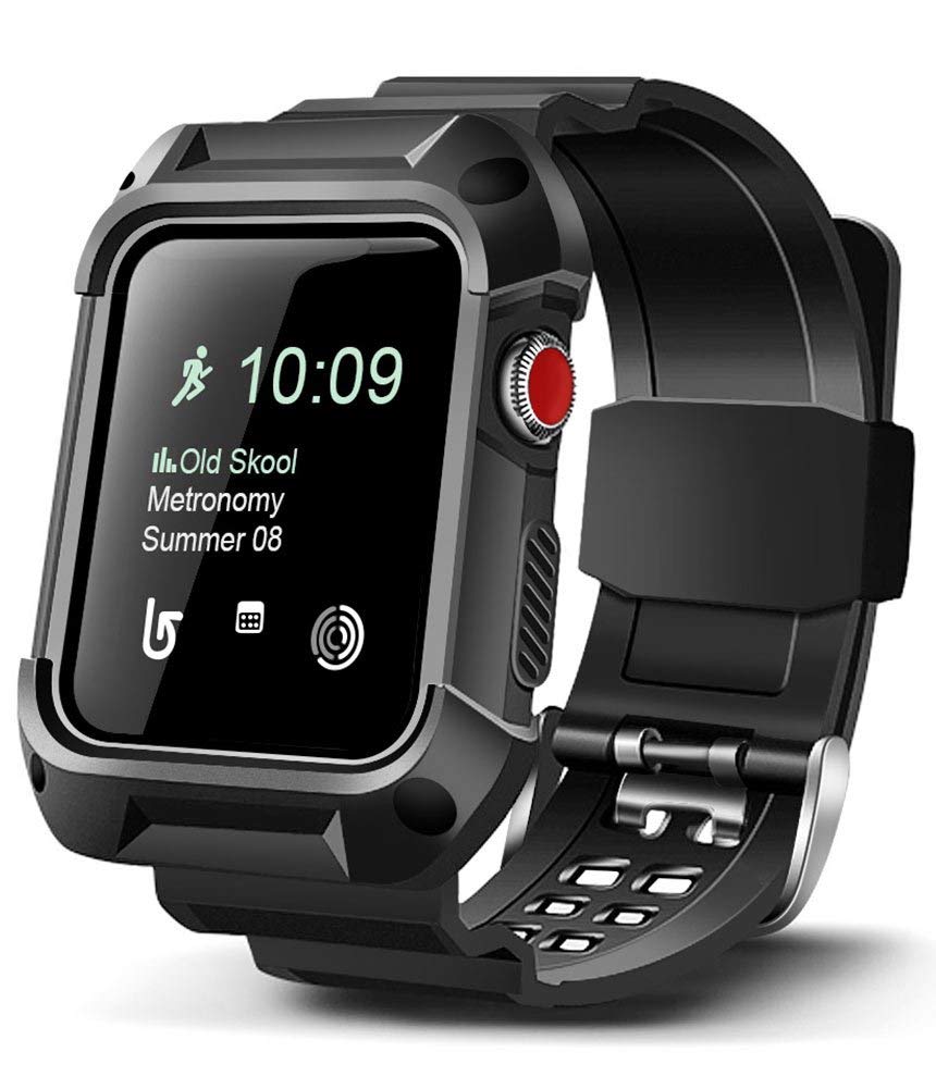 Compatible for Apple Watch Band Series 8 7 SE 6 5 4 3 2 1, Watch Band with Case Fit with Apple Watch 38mm 40mm 41mm 42mm 44mm 45mm for Sport Style Men Women