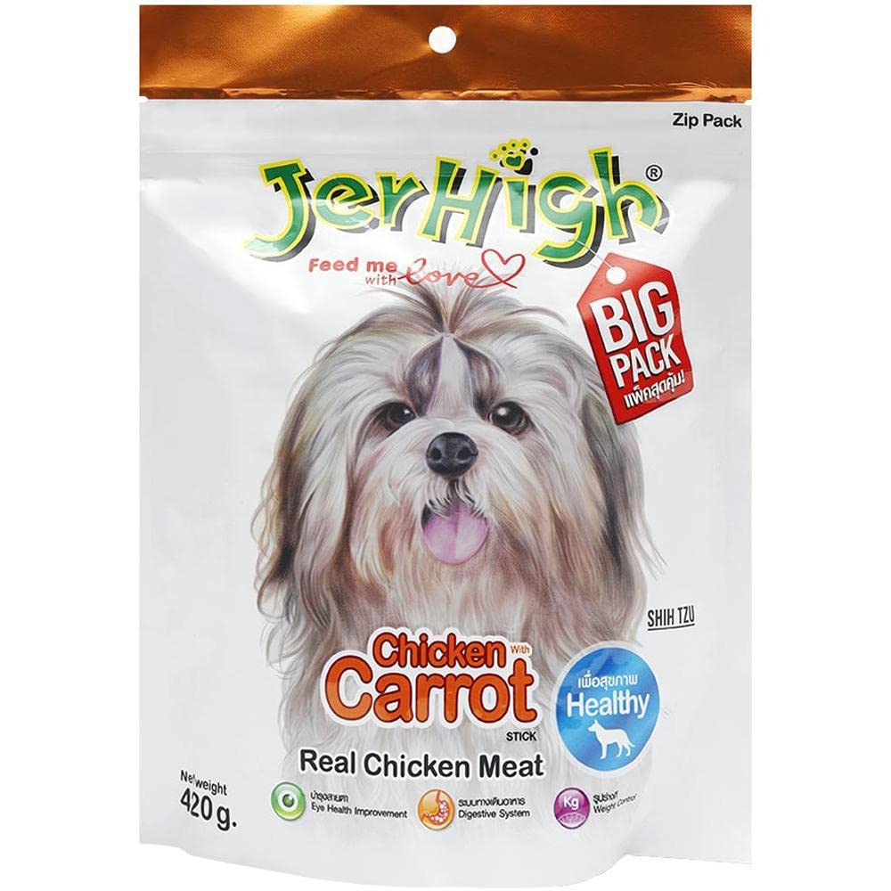 JerHigh Carrot Stick Dog Treat with Real Chicken Meat - 400 G, Adult (B09JBQL4QR) Amazon Price History, Amazon Price Tracker