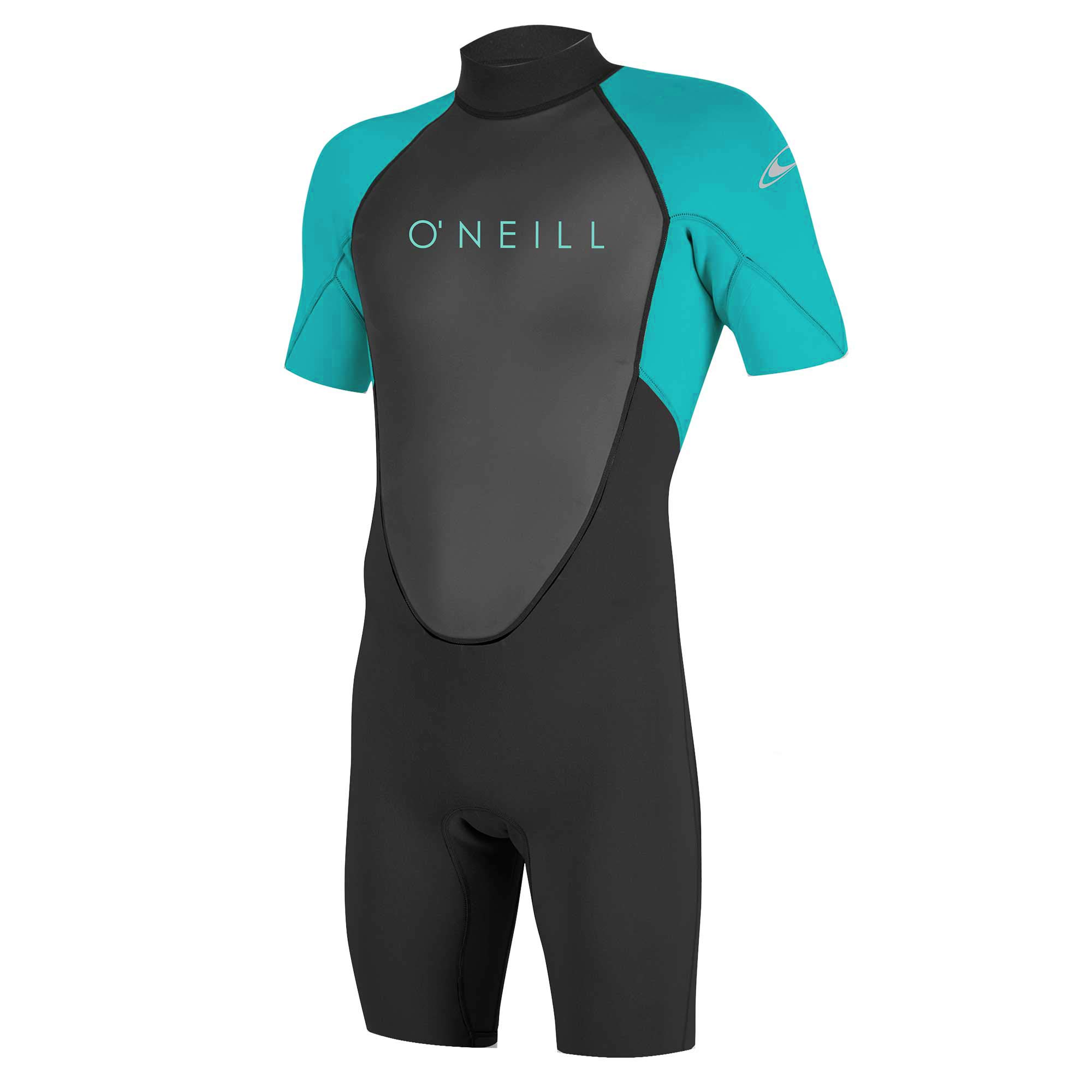 O'Neill Youth Reactor II 2mm Back Zip Spring Wetsuit - Black/Light Aqua, 14 — image 1