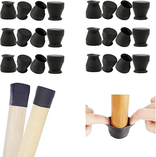 Protectores de suelo de silicona antideslizantes para patas de silla, para patas de silla de 0.8 a 1.3 pulgadas, tapas pequeñas antideslizantes para