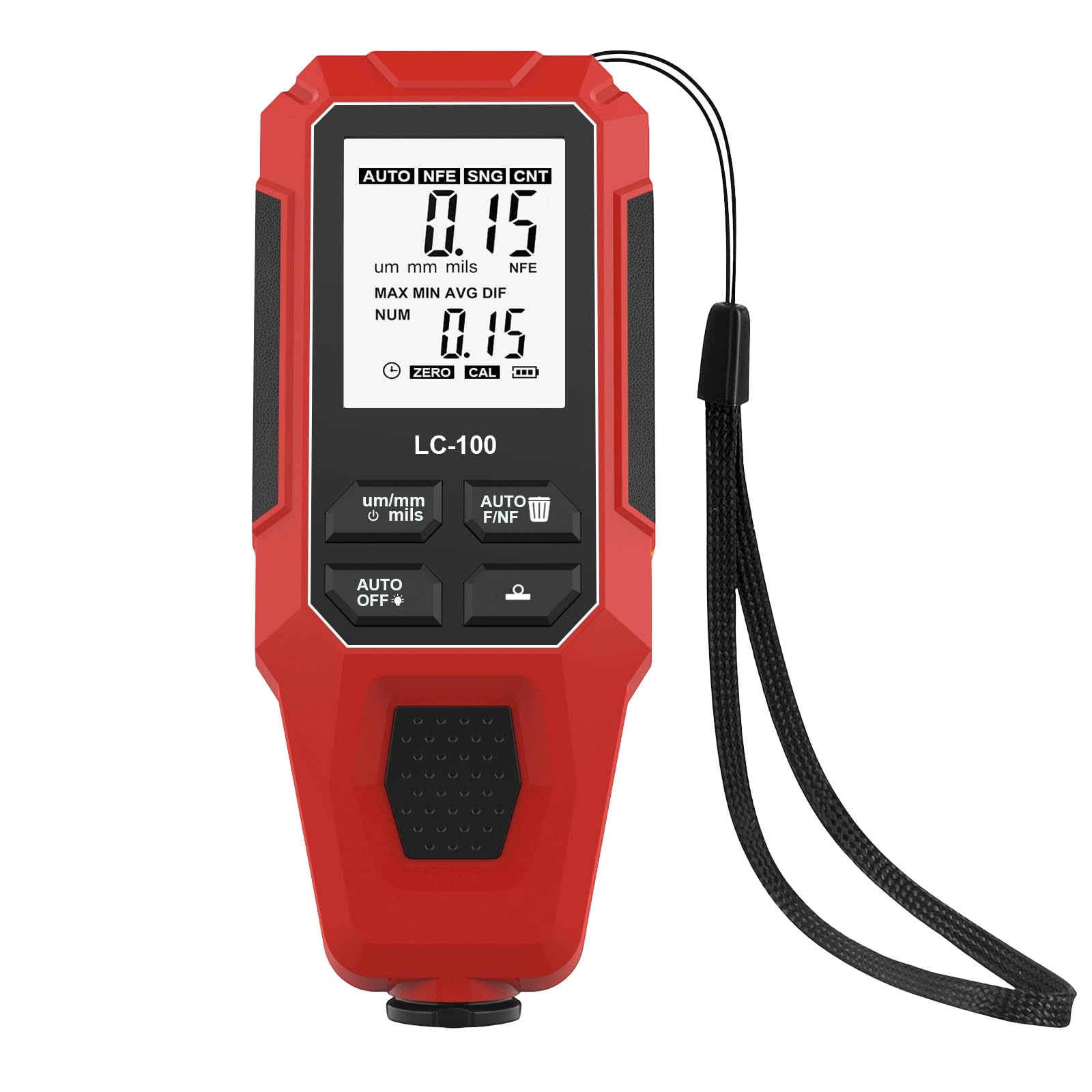 Hdoytxxm Red Precisions Digital Coating Thickness Gauges For Accurate Measurement Lcd Display Car Paint Film Tester Paint Thickness Gauges For Car