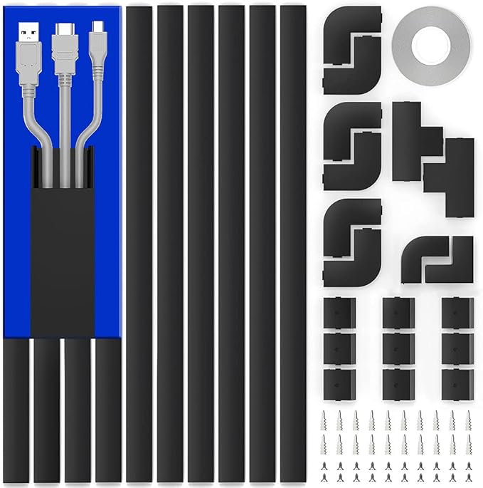 Cable Hider, 157in Delamu Cord Hider Wall for Wall Mounted TV, Wire Hider Kit