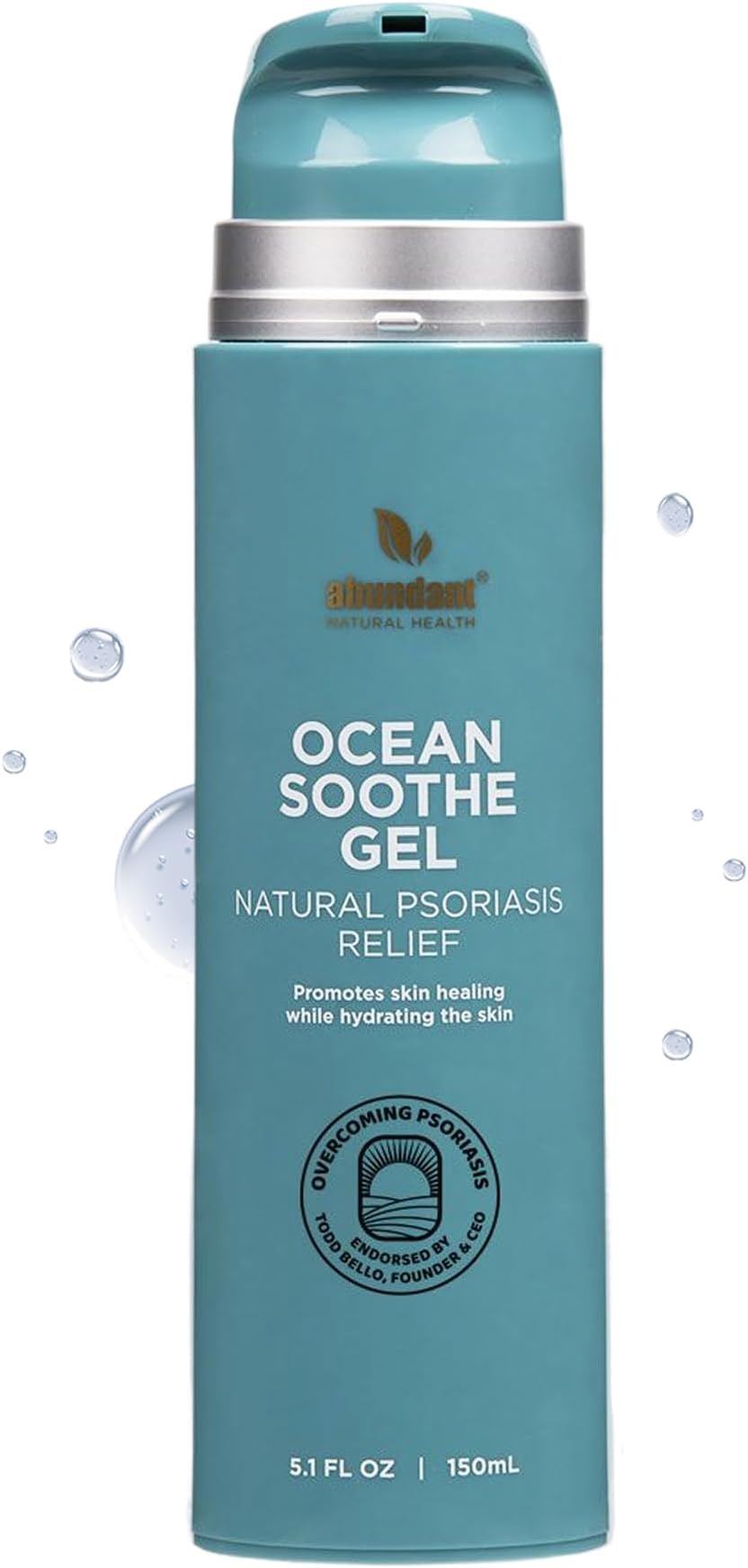 Abundant Natural Health Ocean Soothe Gel with Natural Magnesium Salts and 1.8% Salicylic Acid for Relief and Control of Mild Psoriasis Symptoms, Hydrate and Soothe Skin, Fragrance-Free, 150mL