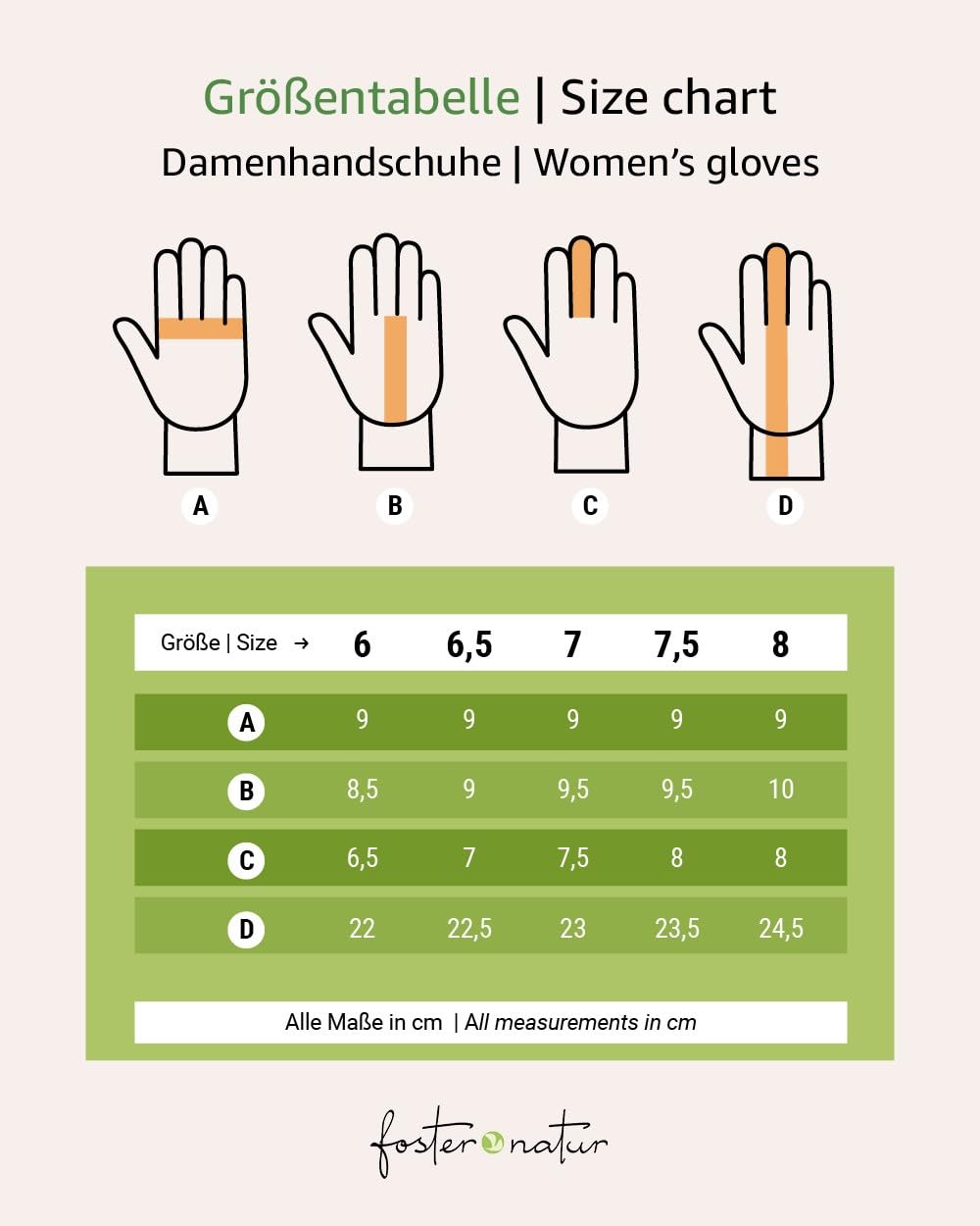Foster-Natur , damskie rękawiczki wełniane, 100% Merino