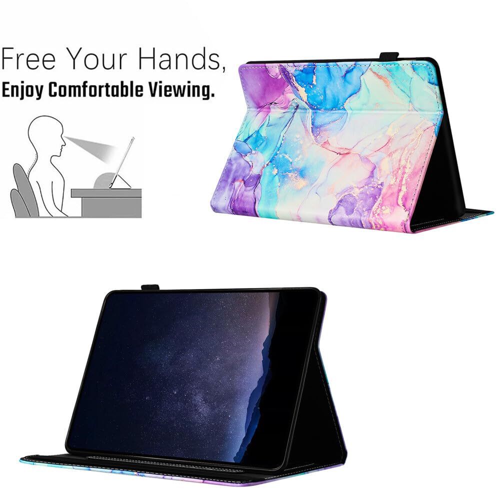 Generic Funda compatible con Kindle Paperwhite 3 (2015) E-Reader (patrón: mármol morado) funda de piel tipo cartera con tapa trasera