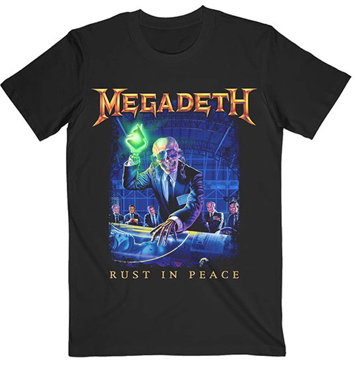 Megadeth Rust in Peace Tracklist Official Tee T-Shirt Mens Unisex (Medium) Black