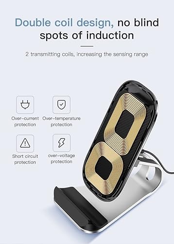 Miniatura 4 de Soporte de metal Qi cargador inalámbrico 15W para Doogee S89 S90 S95 S96 S97 S98 Pro S88 Plus, Ulefone Armor 14 13 11 11T 10 9, Blackview BV9700