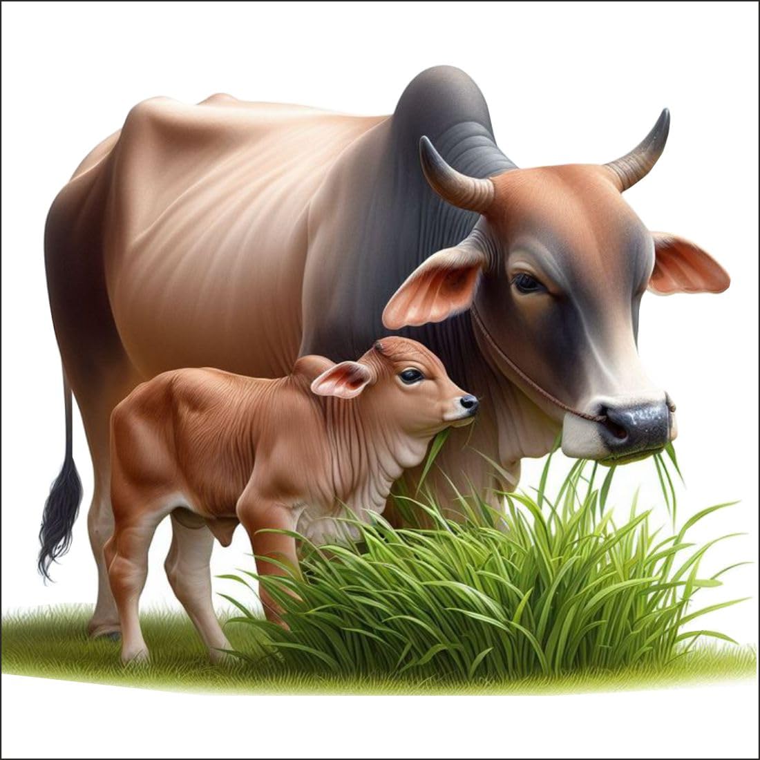 Luxe Decore Cow & Its Baby Vinyl Wall Sticker for Kids Room, Bedroom, Living Room, (Size - 50 Cm X 60 Cm) (B0DF6HS867) Amazon Price History, Amazon Price Tracker