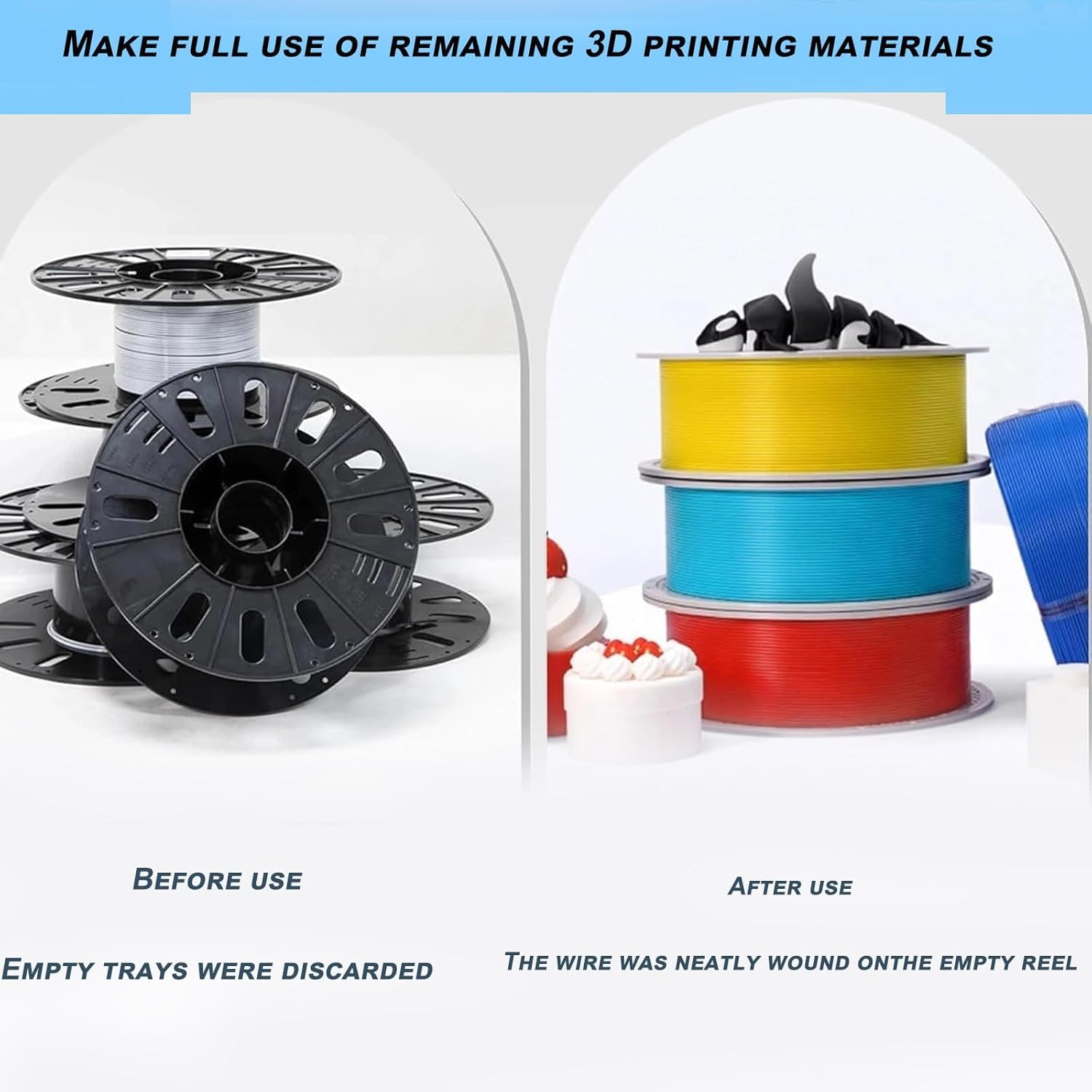 Rezpooler filamentu 3D, nawijacz ręczny z korbą, płynny obrót, zdejmowana modułowa konstrukcja, pojemność szpuli 1 kg, idealny do drukowania 3D i projektów tekstylnych