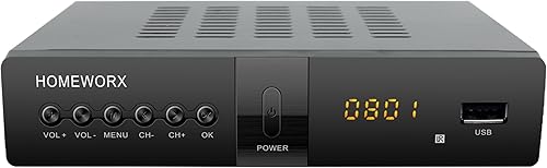 ATSC - Caja convertidora digital con sintonizador de TV, grabación de TV, función multimedia USB, HDMI 1080P, funda de metal, QAM transparente, por