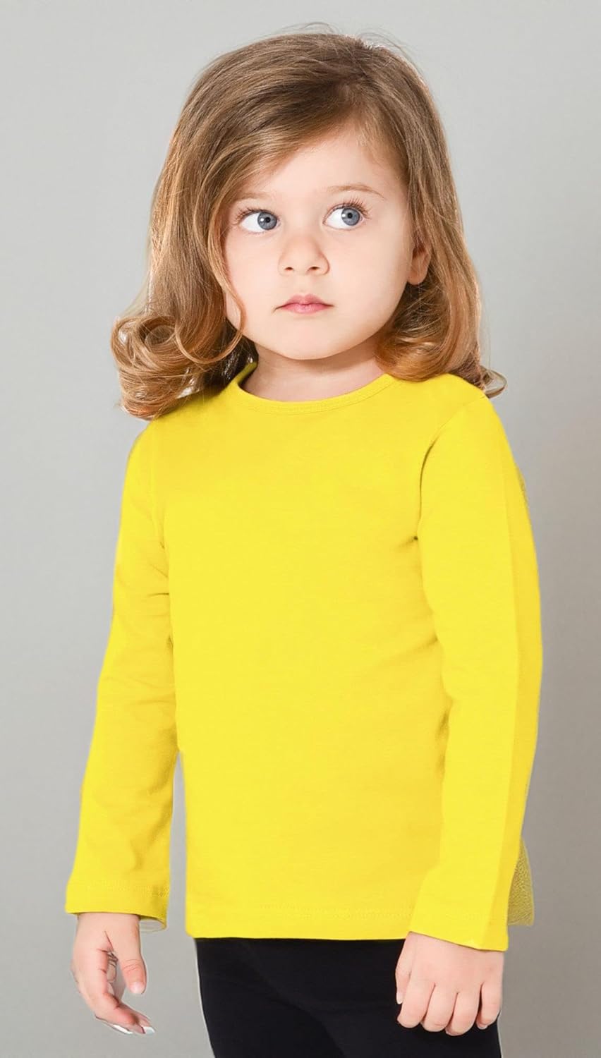 Lilax Girls' Basic Long Sleeve Round Neck Cotton T-Shirt - Image 8