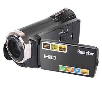 Besteker Video Camcorder, Portable HD 1080p IR Night Vision