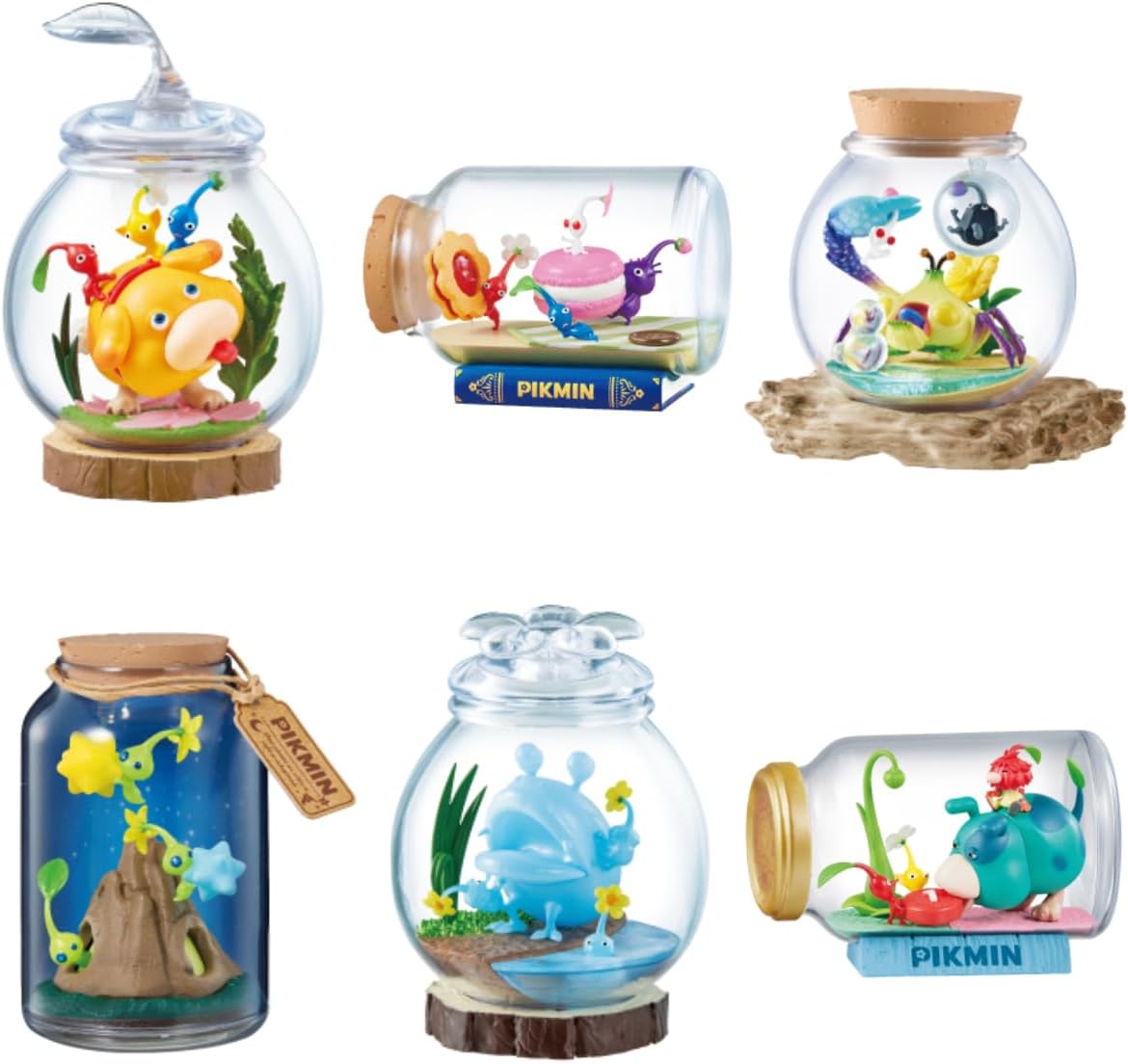 Cajas botellas sorpresa Pikmin Terrarium Collection Cajas botellas sorpresa Pikmin Terrarium Collection