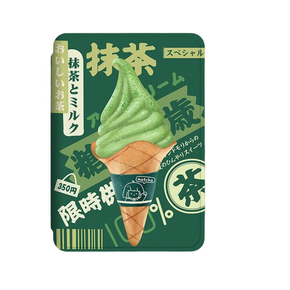 Custodia per Kindle 6" 11a generazione, versione 2022, custodia in pelle leggera e sottile, nuova custodia intelligente con sveglia/sonno automatico, custodia per e-reader, gelato matcha giapponese