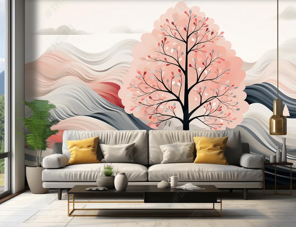 Papier peint intissé paysage pastoral haut de gamme pour chambre