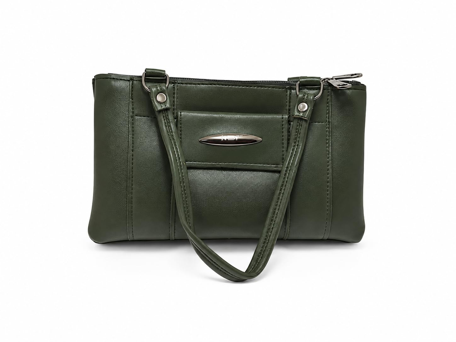 Women's Small Brown Top Handle Handbag | PU Leather Shoulder Tote Purse with Front Pocket & Zip Closure | Stylish Mini Satchel for Office, College, Travel, Party & Daily Use-image-9