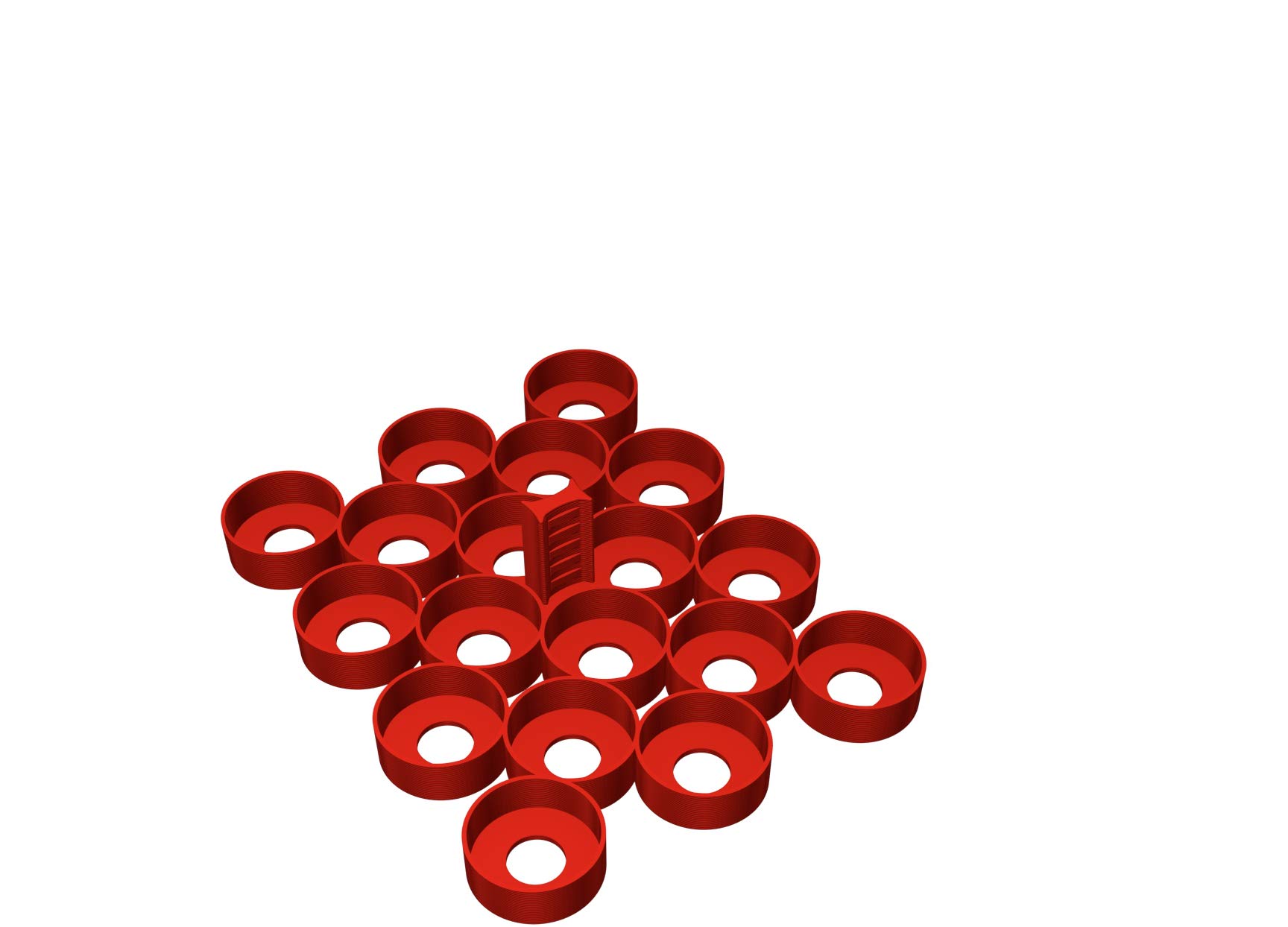 Feldherr Half-Size Case 50 compatible with 36 Citadel paint pots (12 ml / 18 ml), Cherry Red, Medium - Image 3
