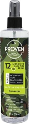 Proven Aerosol repelente de insectos, mantiene alejados los mosquitos, garrapatas y moscas, repelente alternativo DEET, protección de hasta 12