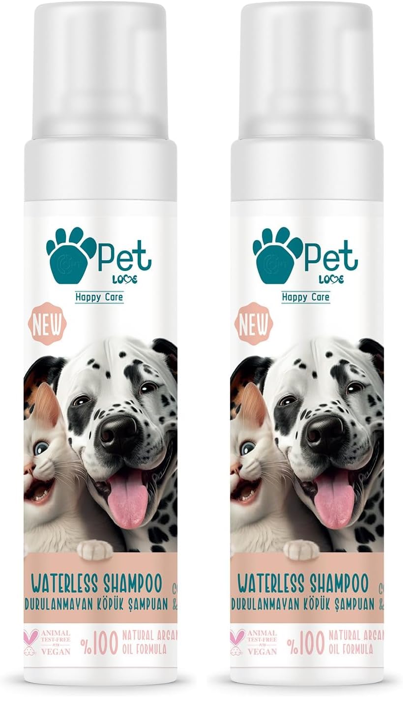 Pet Love Köpük Şampuan, Kurabiye & Vanilya, 225 Mililitre (2 paketi)