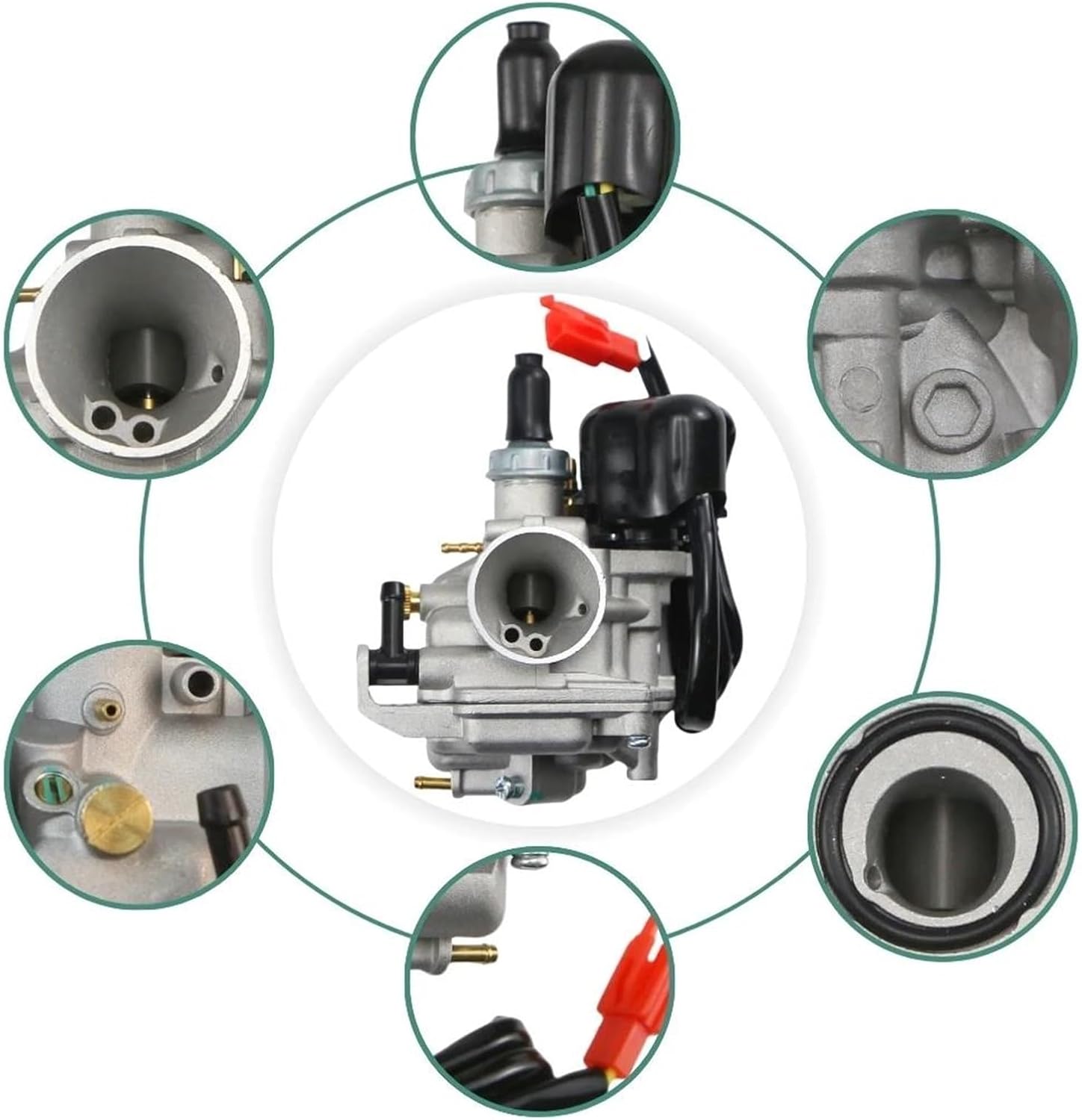 Engine Carburettor Carb Motorcycle Carburetor For Lets 50 For Let's 50 For AY50 For UX 50 50cc 2-Stroke Scooter Engine Carburetor