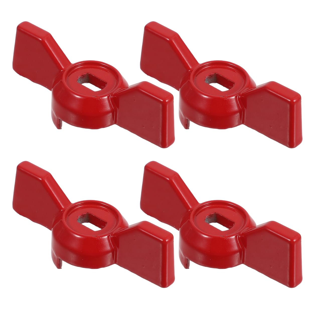 VALICLUD Ball Valve Butterfly Handles 4Pcs Replacement with 5.0 X2.3 cm Hole, Metal Outdoor Garden Valve Handle Lever for Faucet Repair and Shut Off Tap Control
