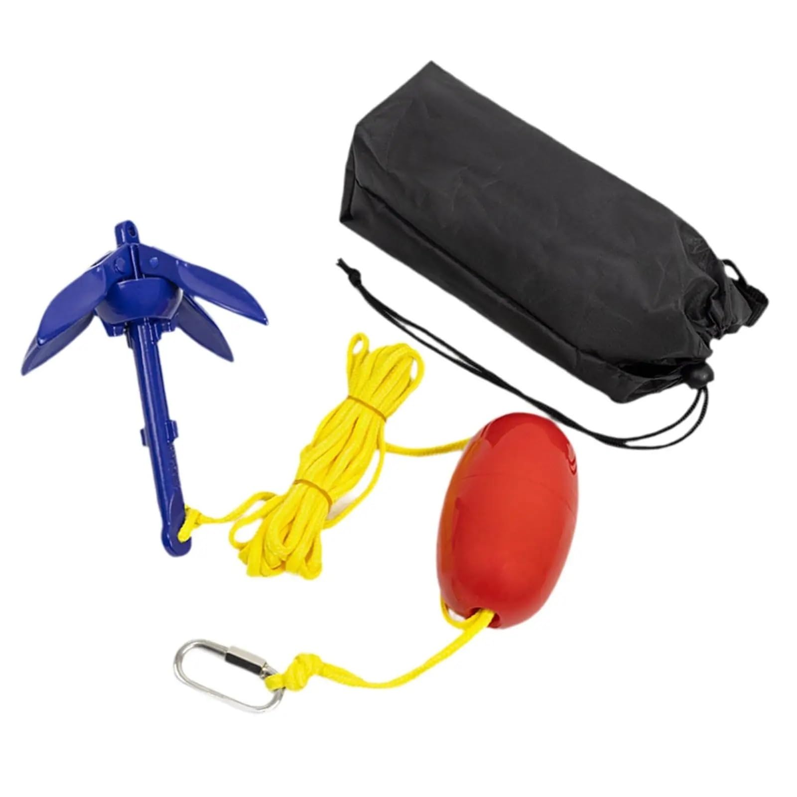 Soywim One Color Mooring Rope, Folding Grapnel Anchor Small Boat For Boating Inflatable Fishing