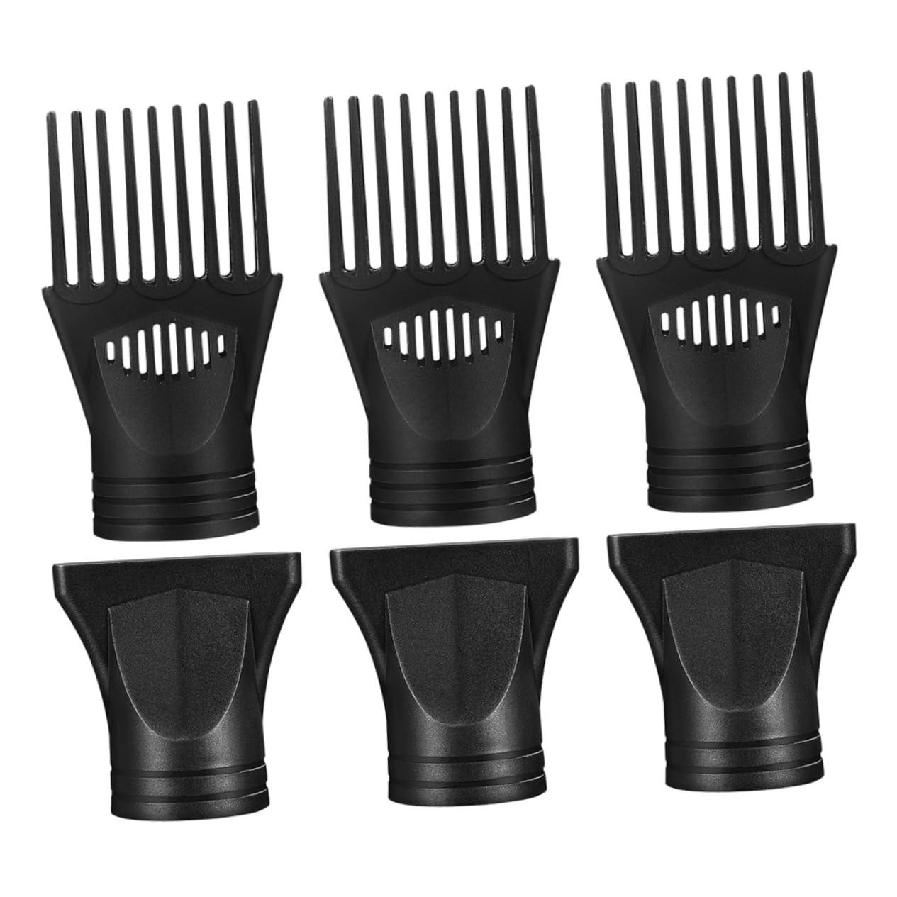 VICASKY 5 Sätze Haartrocknerzubehör Universal- Diffusor Haartrockner Tipp Schlag Entspannungsbürste Fonds haarföhn Friseurwerkzeug Aufsatz für Haartrockner Nylon Schwarz
