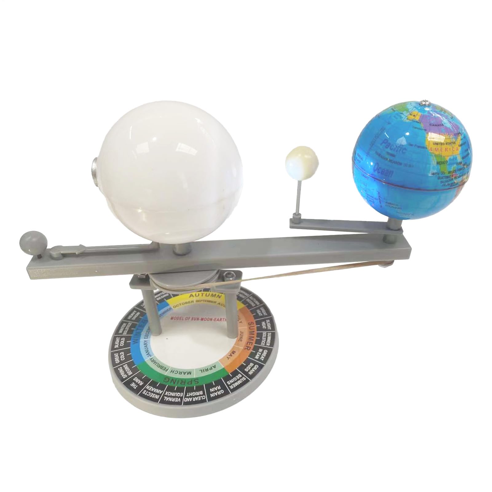 Solar System Model - Sun Earth Moon Orbital Globe Learning Aid, Interactive Astronomy Learning Toy Set, Visual Space Education Display Assistance, Stable Basic Construction With Simple