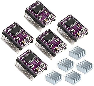 Hemobllo 3D Printers Stepper Driver 5PCS DRV8825 Stepper Motor Driver Module: 4-Layer Stepper Motor Controller Stepper Tools with Mini Heat Sink for 3D Printer Stepper Motors 3D Printere
