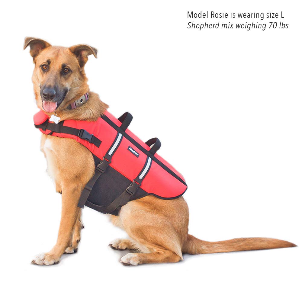 ZippyPaws - Gilet de Sauvetage Adventure pour Chien - (M) - Rouge - 1 Gilet de Sauvetage