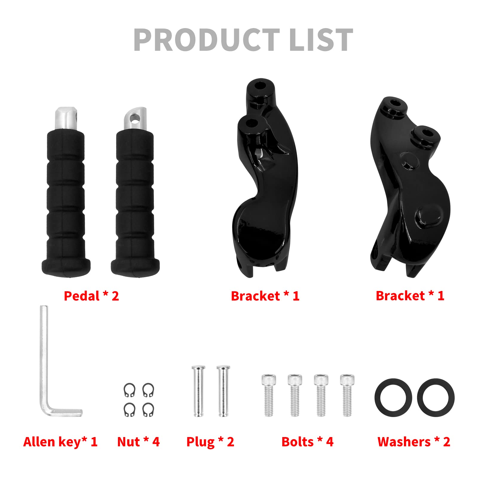 Pedane Passeggero Per Moto Indian Scout 2015-2025 E Scout Bobber - Nere, Metalliche
