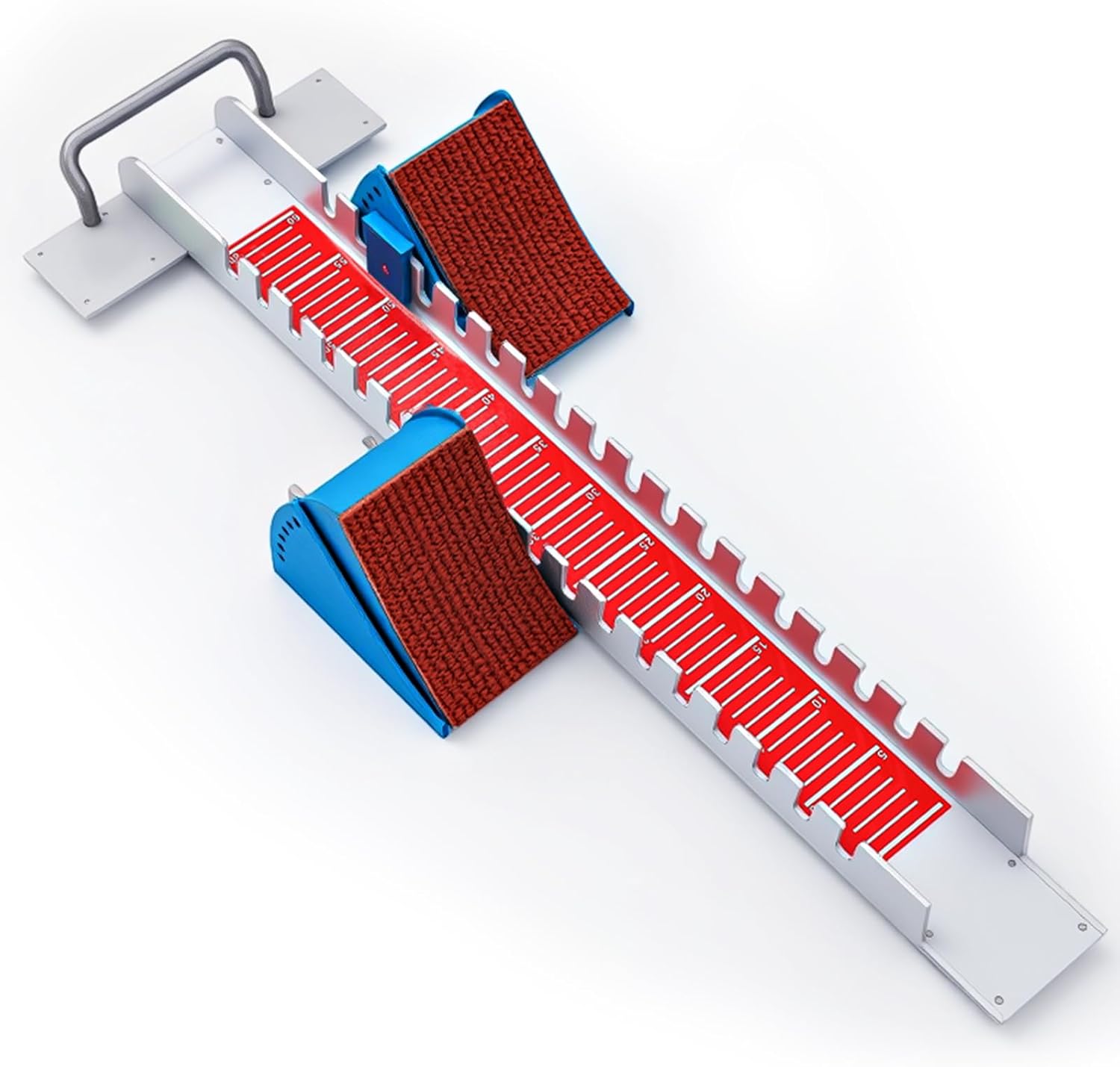 starting block 6 angle sprinter pedals adjustable track and field accessories running blocks for cinder track plastic runway athletes runners red 33 inch