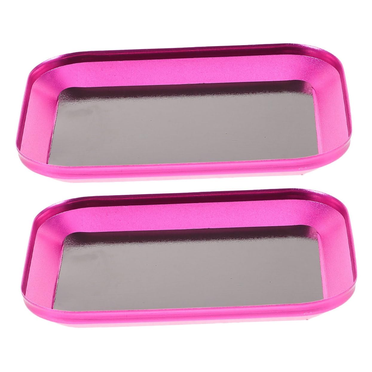 OUNONA 2pcs Magnetic Aluminum Alloy Screw Tray Lightweight Durable Organizer for Model Aircraft Screws for Hobbyists and Professionals Efficient Tool Magnet Tray
