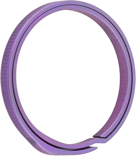 Miniatura 8 de VBESTLIFE Llavero de aleación de 1.299 in ligero portátil con abertura lateral en forma de arco Split Llavero Anillos O planos, Púrpura