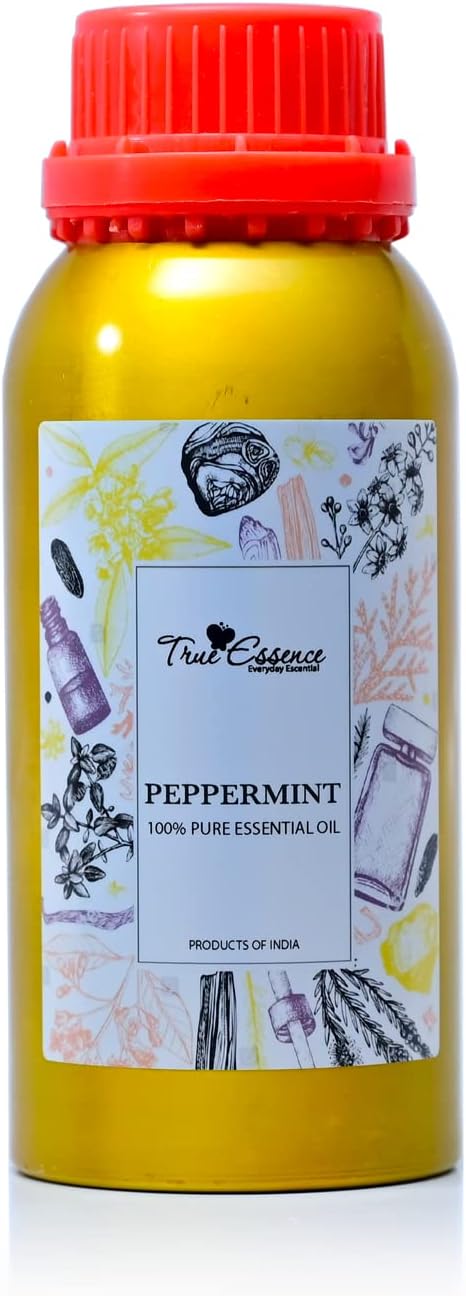 Peppermint (Mentha Piperita) Essential Oil – 16 fl oz (473 ml) Aluminum Bottle w/Plug Cap – 100% Pure Essential Oil by True Essence
